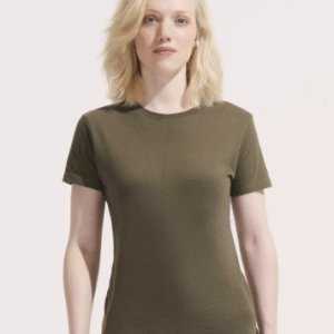 01825 women's round collar t shirt